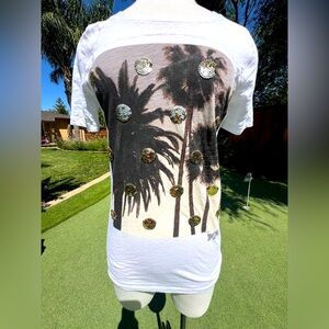 PINK Victoria's Secret White and Black Graphic Tee